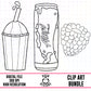 Alani Blue Slush Outline - Clipart Bundle