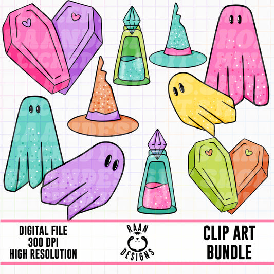 Bright Halloween-Clipart Bundle