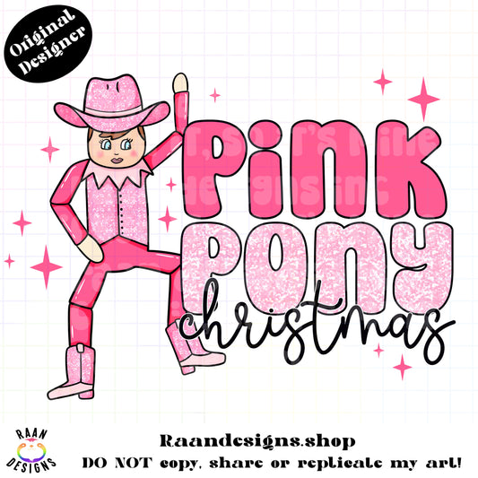 Pink Pony Christmas Elf