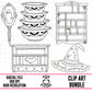 Thrift Halloween Outlines -Clipart Bundle