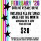 February 2026 Outline Clipart Reseller Drive