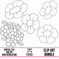FlowersOutline-Clipart Bundle