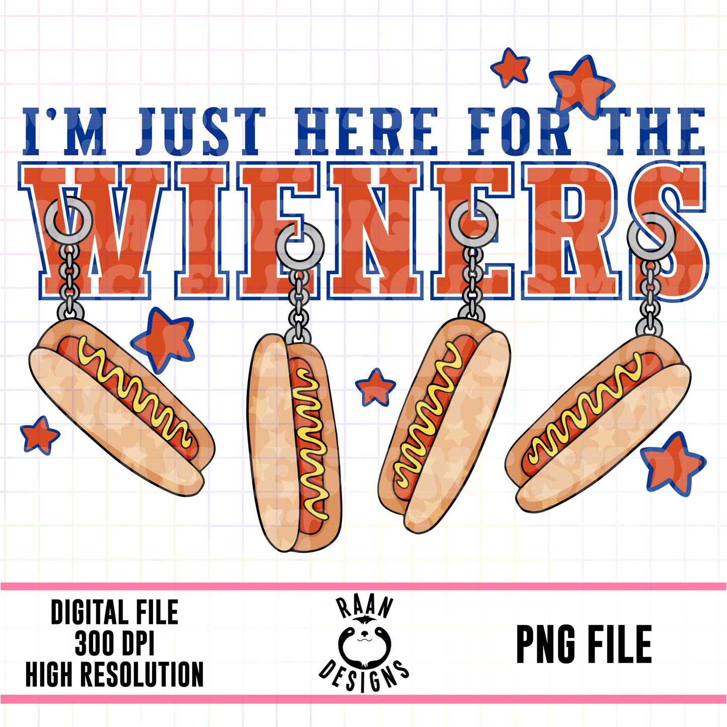 Here For The Wieners Charm