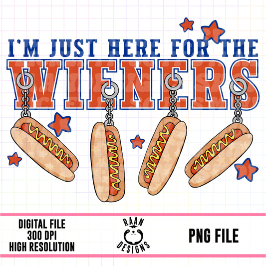 Here For The Wieners Charm