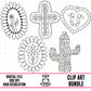 Western Charms Outlines-Clipart Bundle