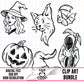 Halloween Tattoo Flash-Clipart Bundle