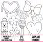 Honey Drip-Outline Clipart Bundle