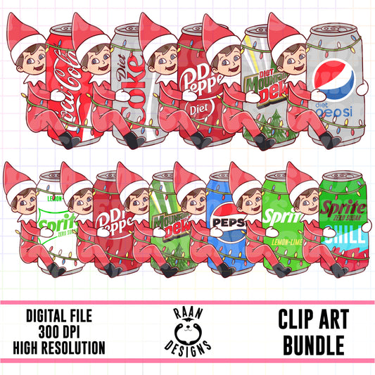 Elf On the Soda Pop-Clipart Bundle