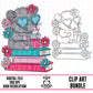 Possum Bookstack-Clipart Bundle