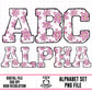 Pink Floral-Alpha Set