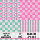 Mint Pink Pattern Bundle-Seamless
