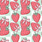 Checkered Strawberry-Seamless Pattern