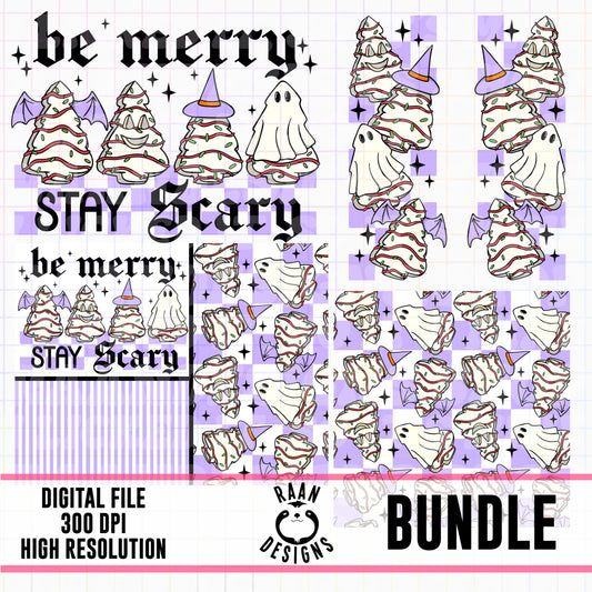 Be Merry Stay Scary Purple-Bundle