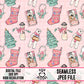 Pink 90’s Christmas-Seamless Pattern