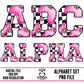 Pink Floral Checkered-Alpha Set