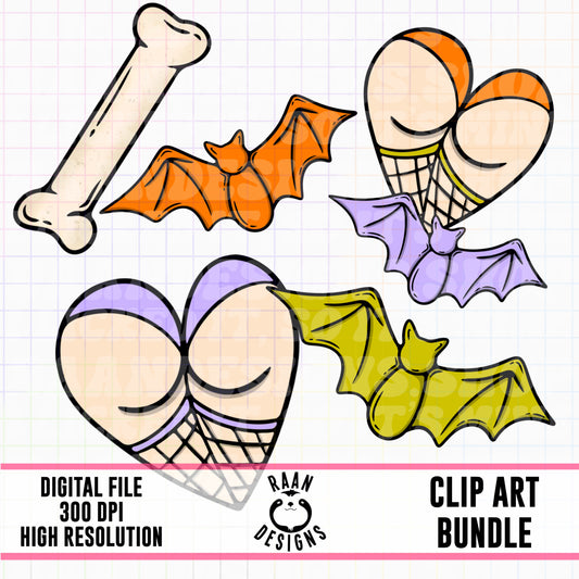 Halloween Booty-Clipart Set