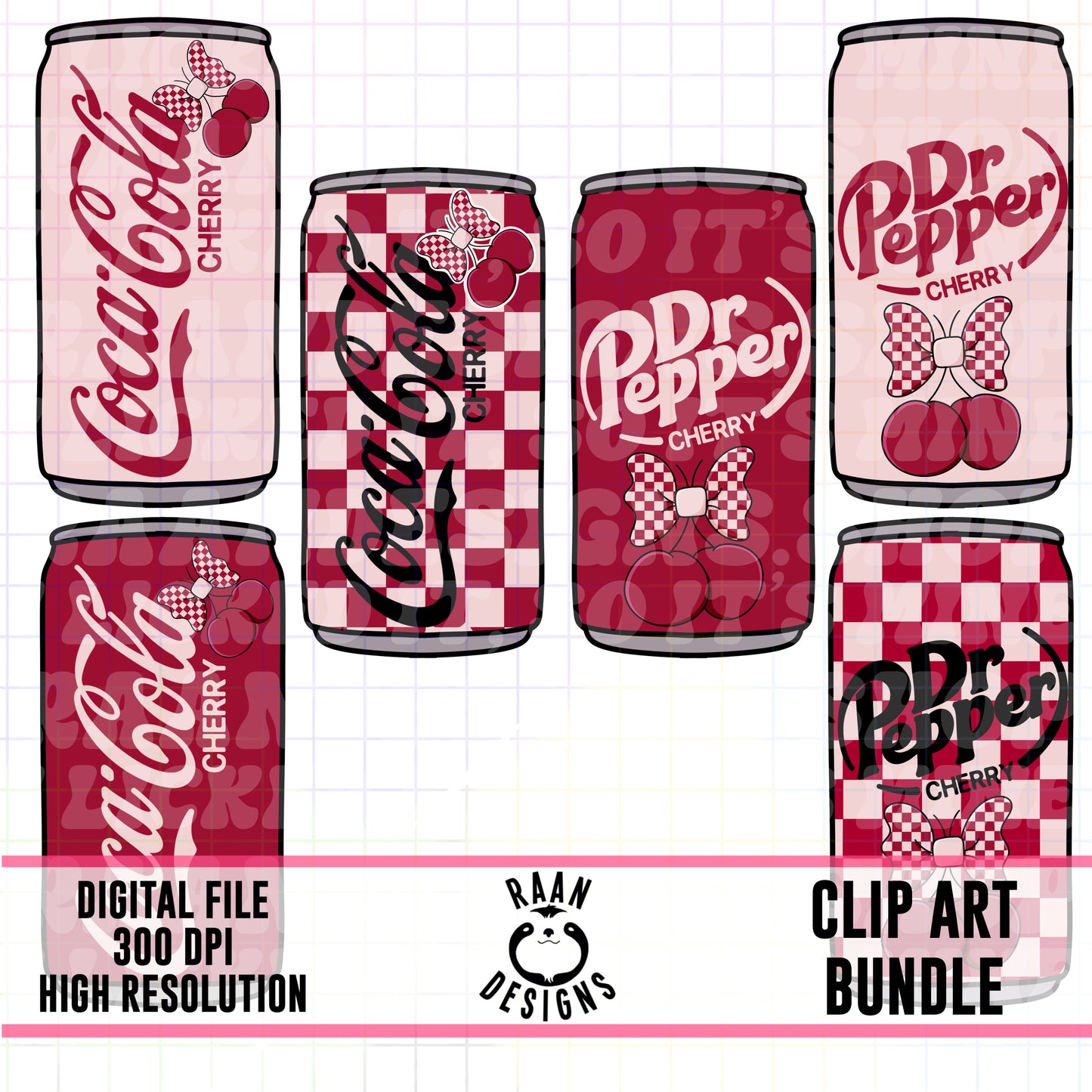 Cherry Soda Pop-Clipart Bundle