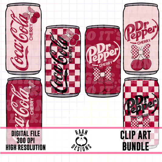 Cherry Soda Pop-Clipart Bundle