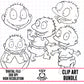 Tommy Outline Clipart Bundle