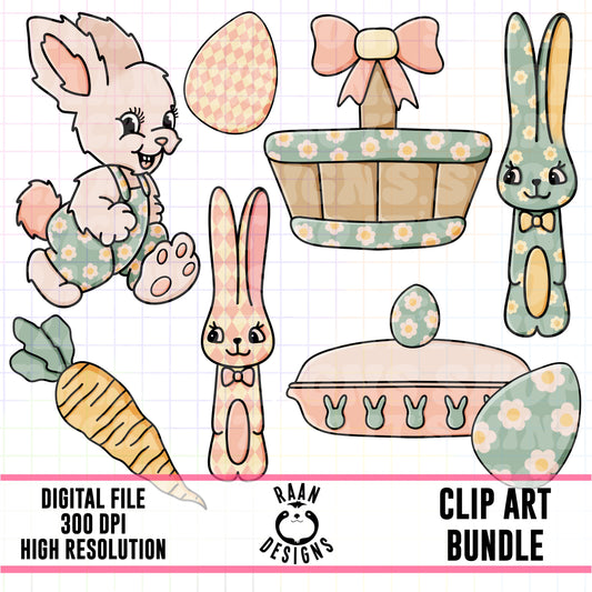 Vintage Easter-Clipart Bundle