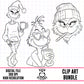 Grinch Outline-Clipart Bundle
