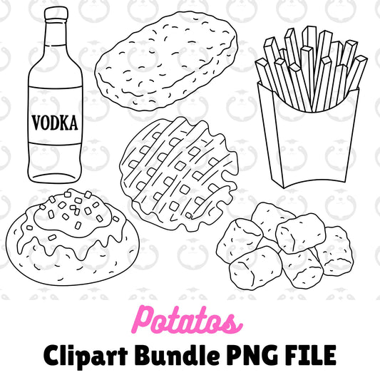 Potato Outline-Clipart Bundle