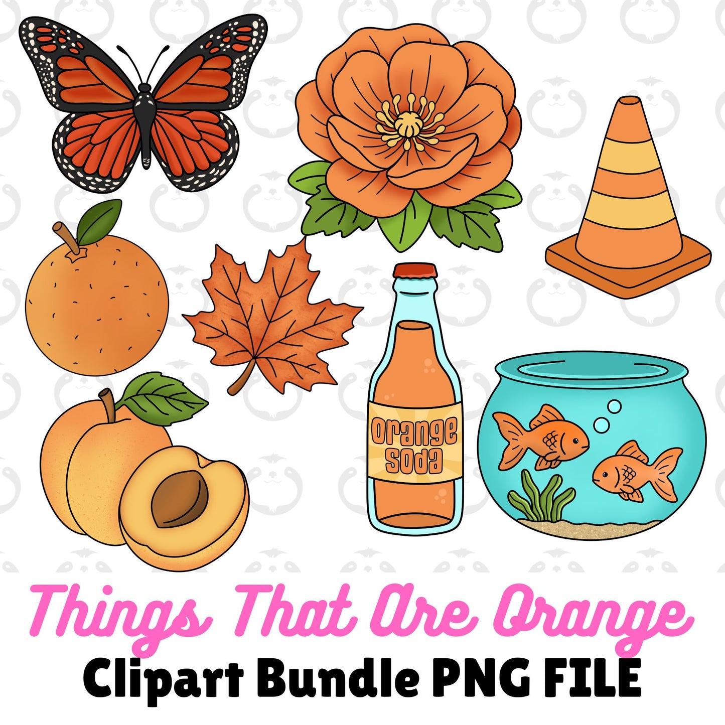 Things That Are Orange-Clipart Bundle