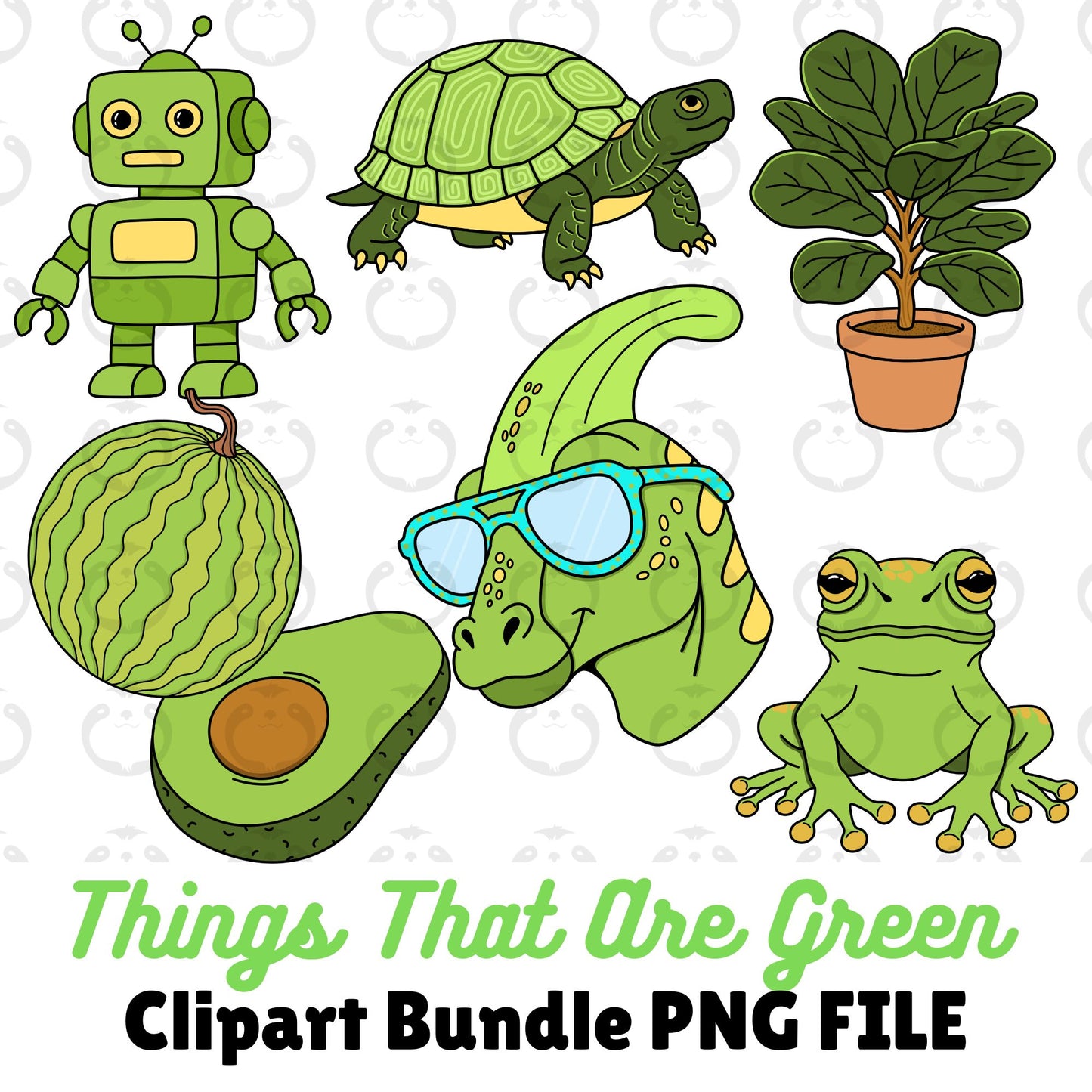 Things That Are Green-Clipart Bundle