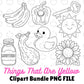 Things That Are Yellow Outline-Clipart Bundle