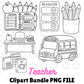 Teacher Outlines-Clipart Bundle