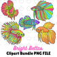 Bright Betta Fish-Clipart Bundle