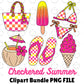 Bright Checkered Summer-Clipart Bundle
