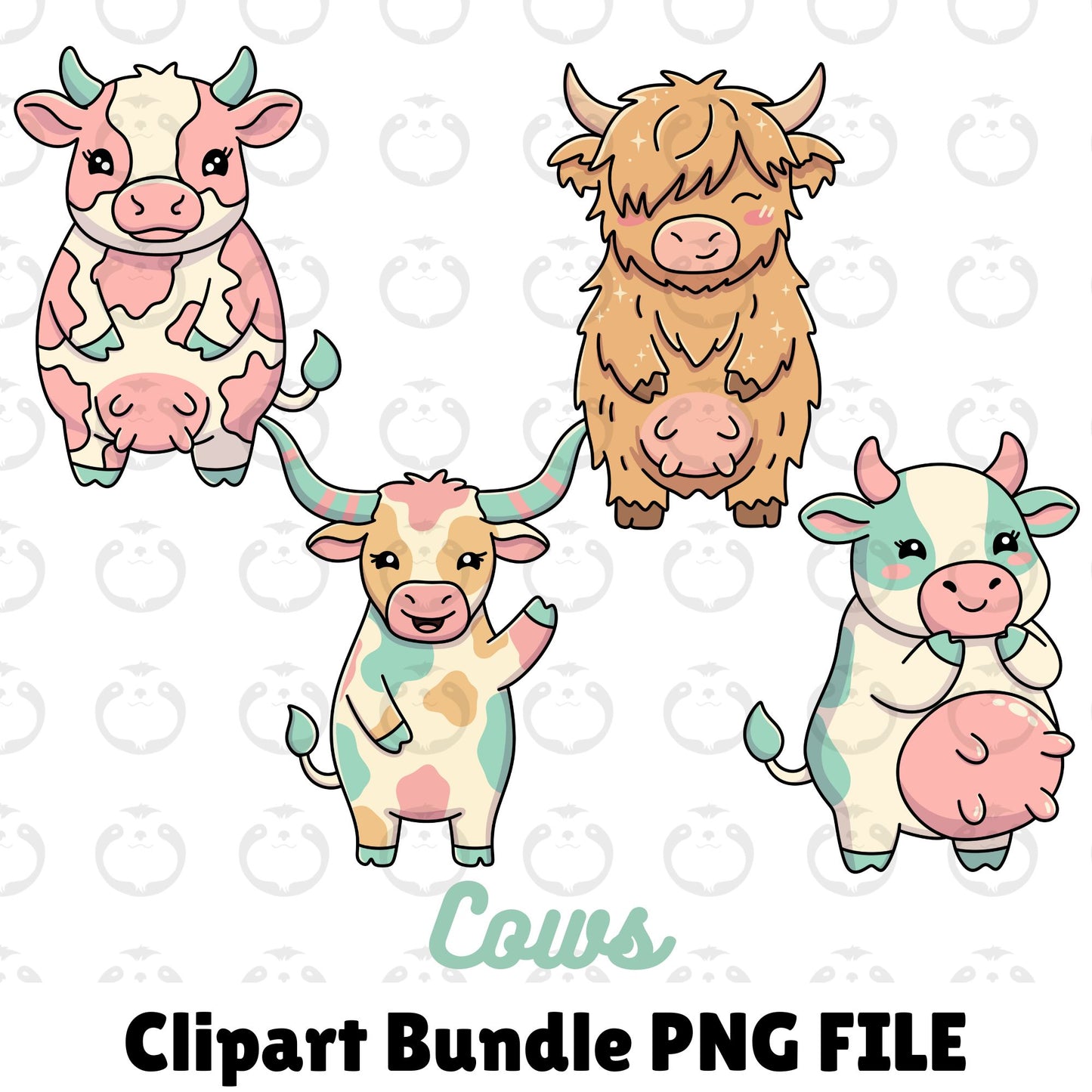Cows-Clipart Bundle