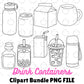 Drink Containers Outline-Clipart Bundle