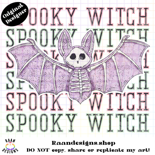 Spooky Witch Bat Pastel