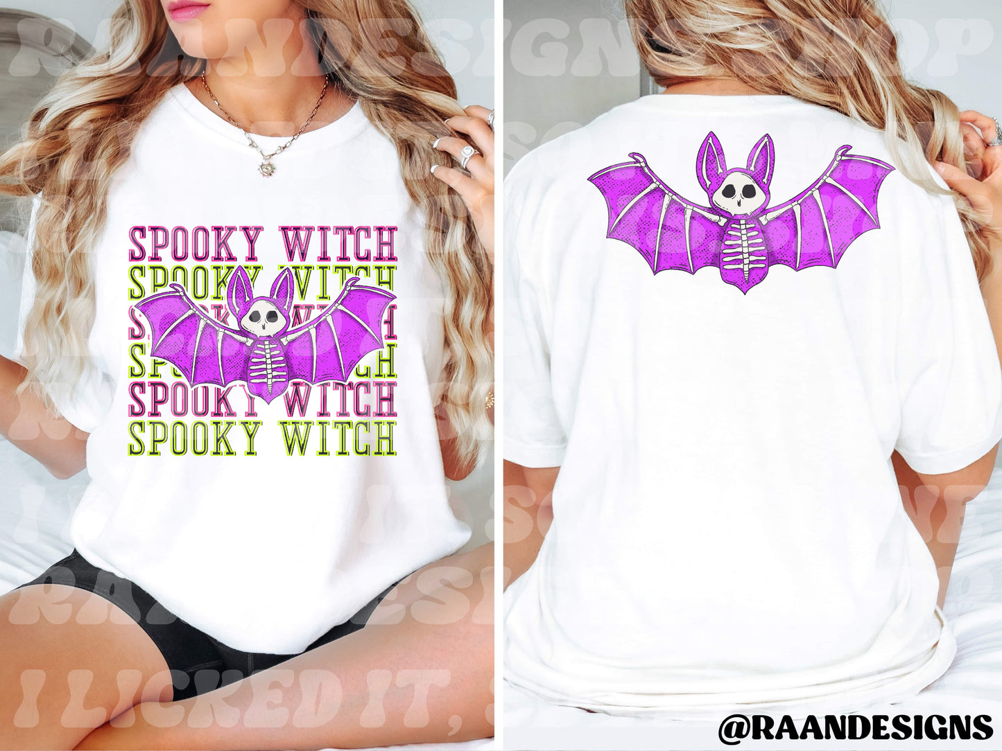 Spooky Witch Bat Neon