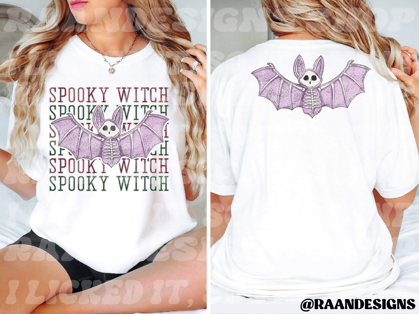 Spooky Witch Bat Pastel-Pocket