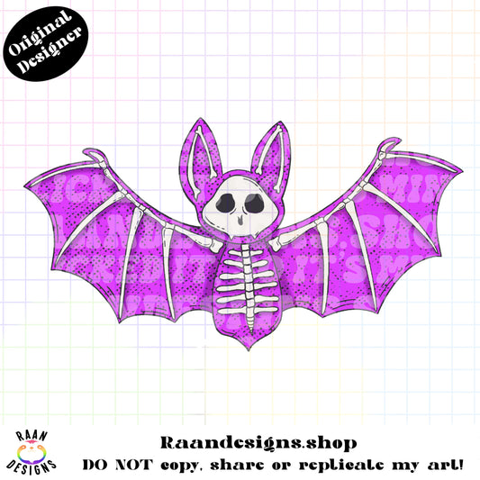 Spooky Witch Bat Neon-Pocket