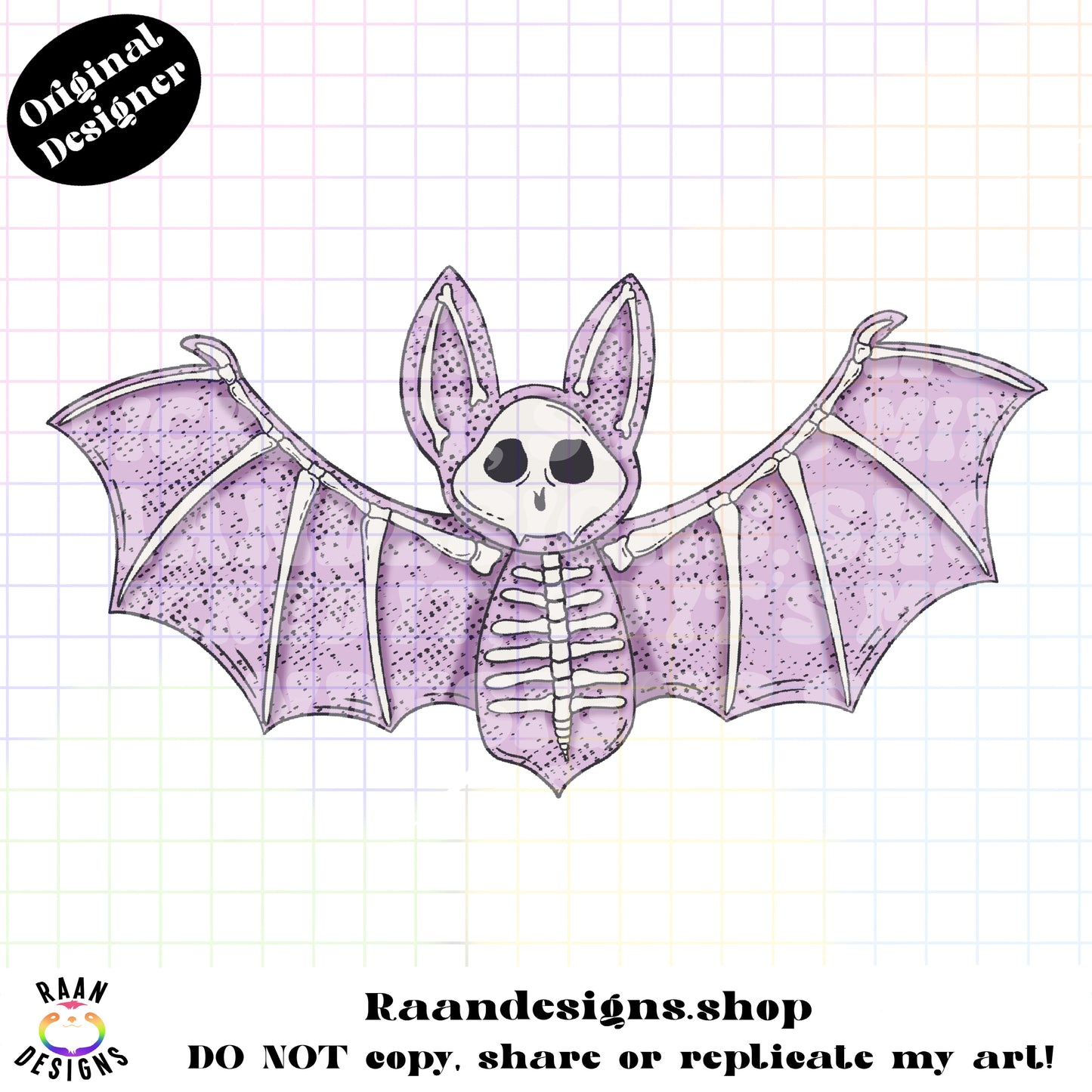 Spooky Witch Bat Pastel-Pocket