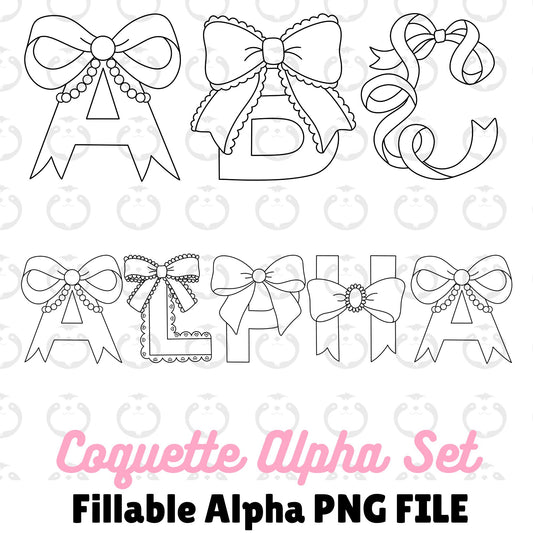 Coquette Fillable Alpha Set