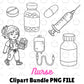 Nurse Outlines-Clipart Bundle