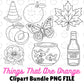Things That Are Orange Outline-Clipart Bundle