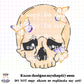 Skelly With Purple Yellow Butterflies