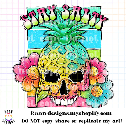 Stay Salty Pineapple Skelly