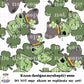Stitches and Four Leaf Clovers Pattern-Large Print-Seamless