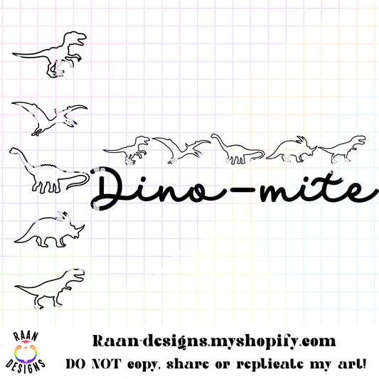 Dino-Mite with Dinosaurs-Black