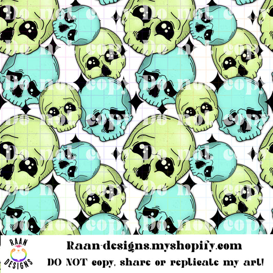 Kinda Sad Kinda Happy Skellys Pattern-Seamless