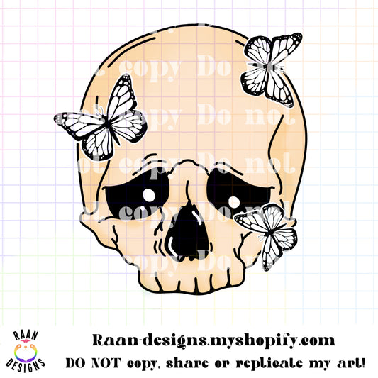 Skelly With Butterflies