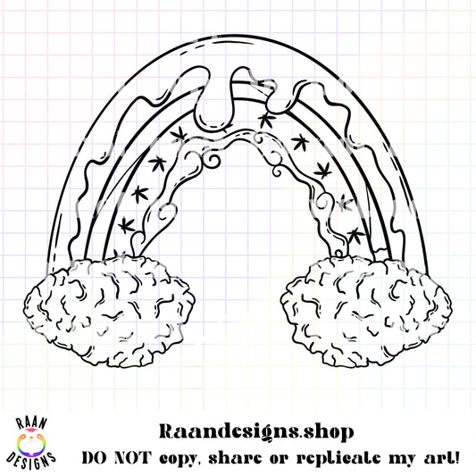 Weed Rainbow-Outline