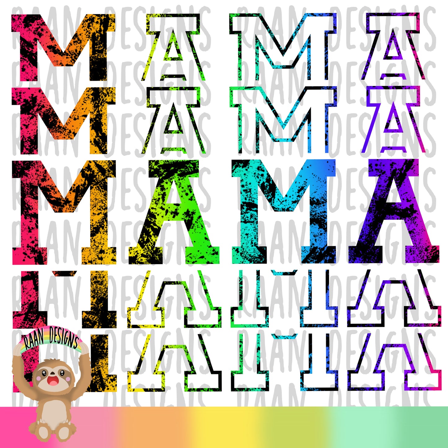 Rainbow Splatter Mama
